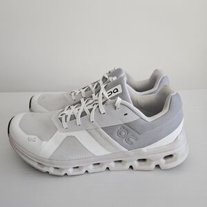 On Cloudrunner Women's 11 Wide Running Shoes White Frost 56.99008 Low Top